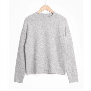 & Other Stories relaxed gray crew sweater